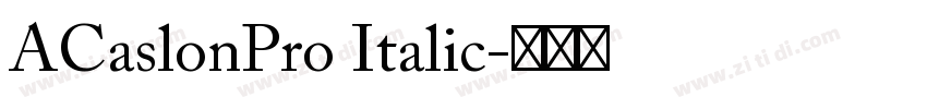 ACaslonPro Italic字体转换